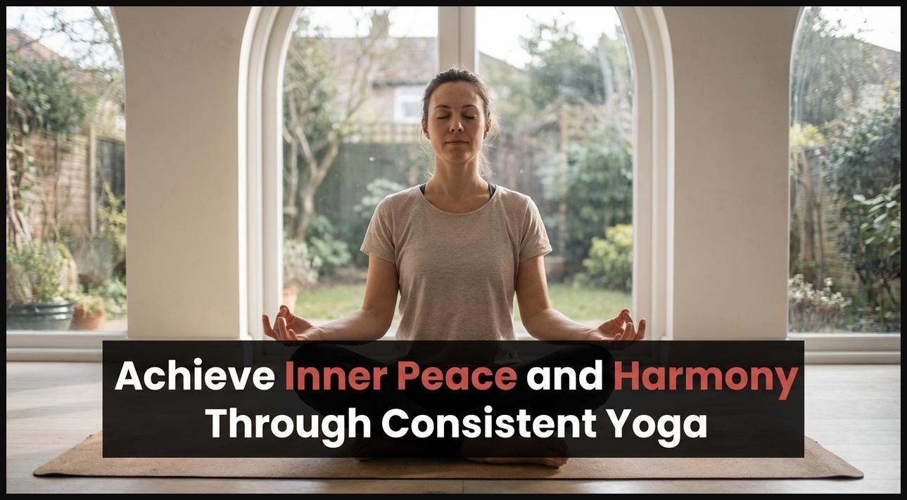 Person in a deep meditative yoga pose, exuding a sense of profound inner peace.