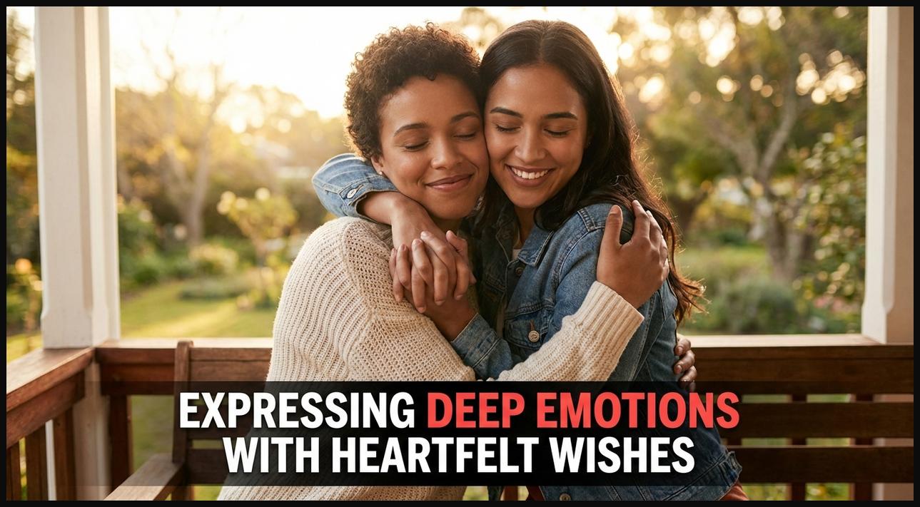 Two friends sharing a warm, heartfelt embrace, symbolizing deep emotional connection and sincere birthday messages.